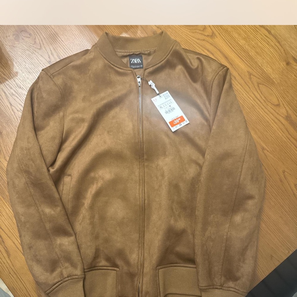 Zara Tan Suede-Style Jacket